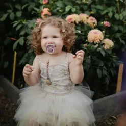 Mushie Gift For Baby|Pacifiers*- Eva Silicone Pacifier Clip, Mauve