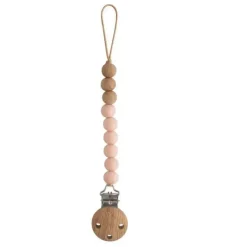 Mushie Gift For Baby|Pacifiers*- Eva Silicone Pacifier Clip, Blush