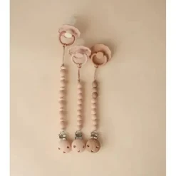 Mushie Gift For Baby|Pacifiers*- Eva Silicone Pacifier Clip, Blush