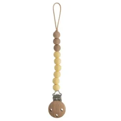 Mushie Gift For Baby|Pacifiers*- Eva Silicone Pacifier Clip, Muted Yellow