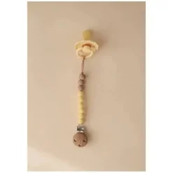Mushie Gift For Baby|Pacifiers*- Eva Silicone Pacifier Clip, Muted Yellow