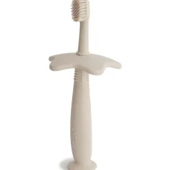 Mushie Oral & Nasal Care*- Finger Toothbrush, Powder Blue/Daffodil