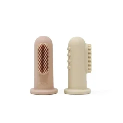 Mushie Oral & Nasal Care*- Finger Toothbrush (Shifting Sands/Blush)