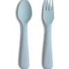Mushie Utensils & Accessories|Dishes, Utensils & Food Containers*- Flatware Fork & Spoon Set For Kids, Powder Blue