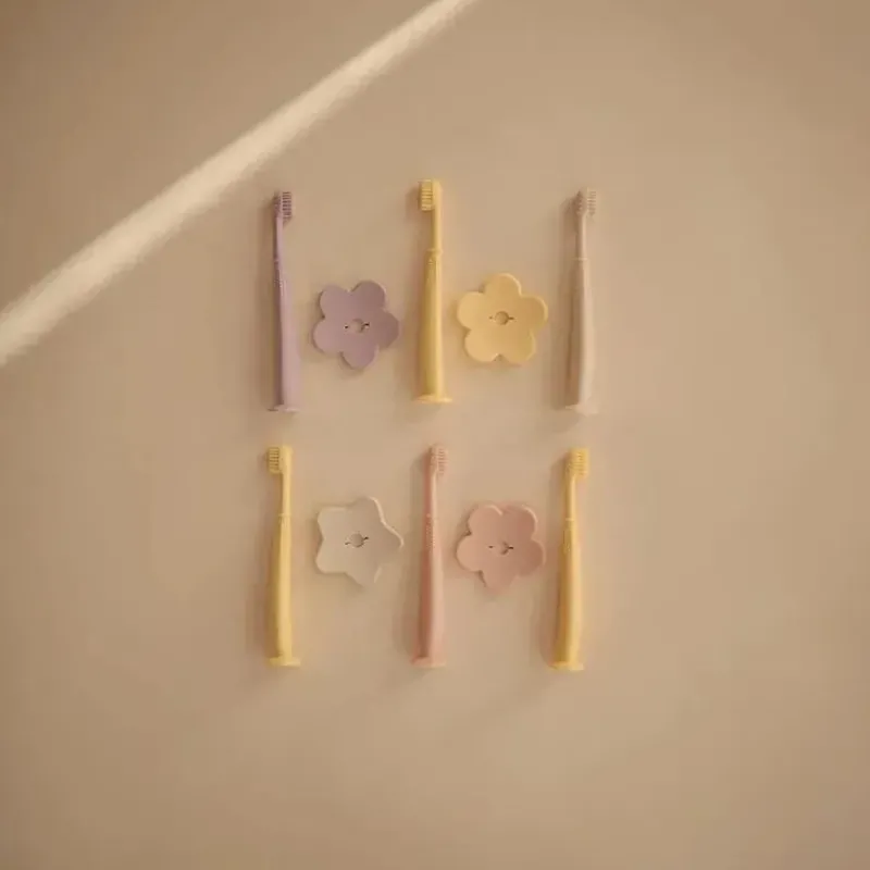 Mushie Oral & Nasal Care*- Flower Toddler Training Toothbrush, Blush