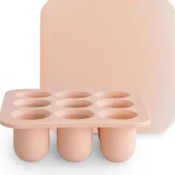 Mushie Frozen|Gadgets & Accessories*- Fresh Food Feeder Freezer Tray with Lid for Frozen Baby Food, Blush