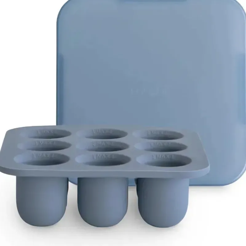Mushie Frozen|Gadgets & Accessories*- Fresh Food Feeder Freezer Tray with Lid for Frozen Baby Food, Tradewinds