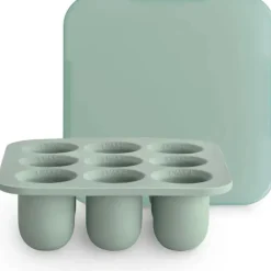 Mushie Frozen|Gadgets & Accessories*- Fresh Food Feeder Freezer Tray with Lid for Frozen Baby Food, Cambridge Blue