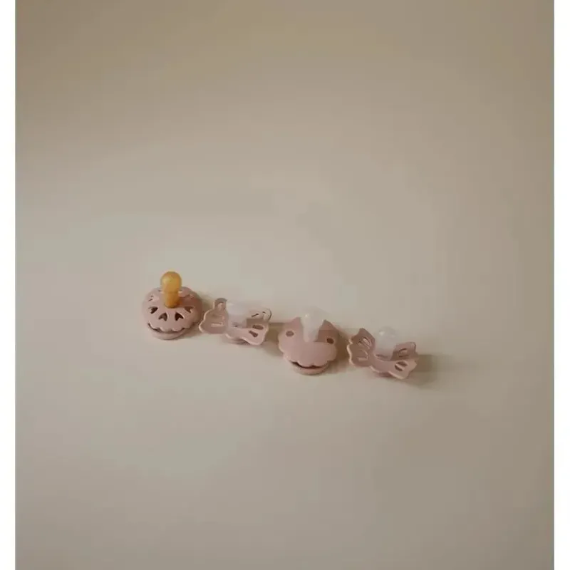 Mushie Gift For Baby|Pacifiers*- Frigg Baby's First Pacifier? Set, Floral Heart 4-Pack, BPA-Free, 0 to 6 Months, Blush