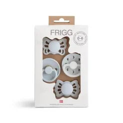 Mushie Gift For Baby|Pacifiers*- Frigg Baby's First Pacifier? Set, Moonlight Sailing 4-Pack, BPA-Free, 0 to 6 Months, Powder Blue