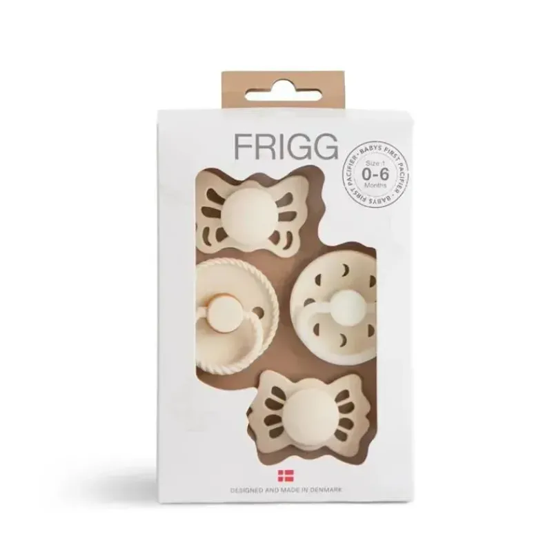Mushie Gift For Baby|Pacifiers*- Frigg Baby's First Pacifier Set, Cream