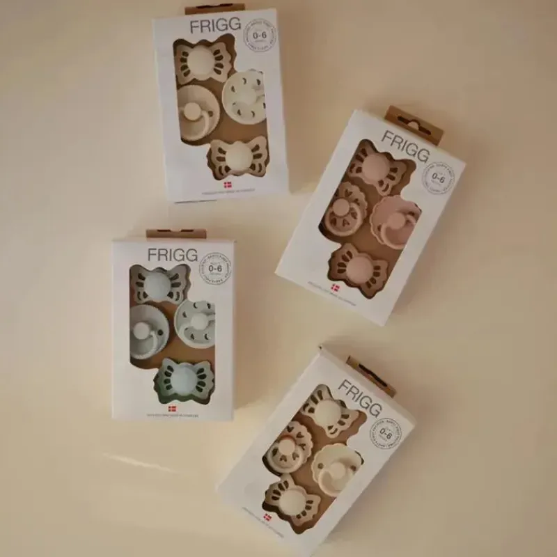 Mushie Gift For Baby|Pacifiers*- Frigg Baby's First Pacifier Set, Cream