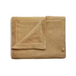 Mushie Blankets & Quilts*- Knitted Textured Dots Baby Blanket - Mustard Melange