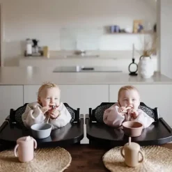 Mushie Baby Coats, Sweaters & Jackets*- Long Sleeve Baby Bib, Waterproof Fabric, Adjustable Fit for Ages 6-24 Months, Fog