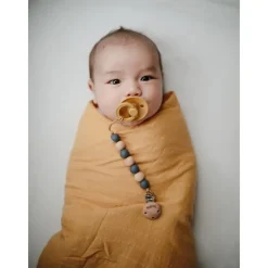 Mushie Swaddles & Wearable Blankets*- Muslin Swaddle Blanket - Fall Yellow