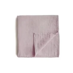 Mushie Swaddles & Wearable Blankets*- Muslin Swaddle Blanket - Soft Mauve