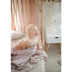 Mushie Swaddles & Wearable Blankets*- Muslin Swaddle Blanket - Soft Mauve