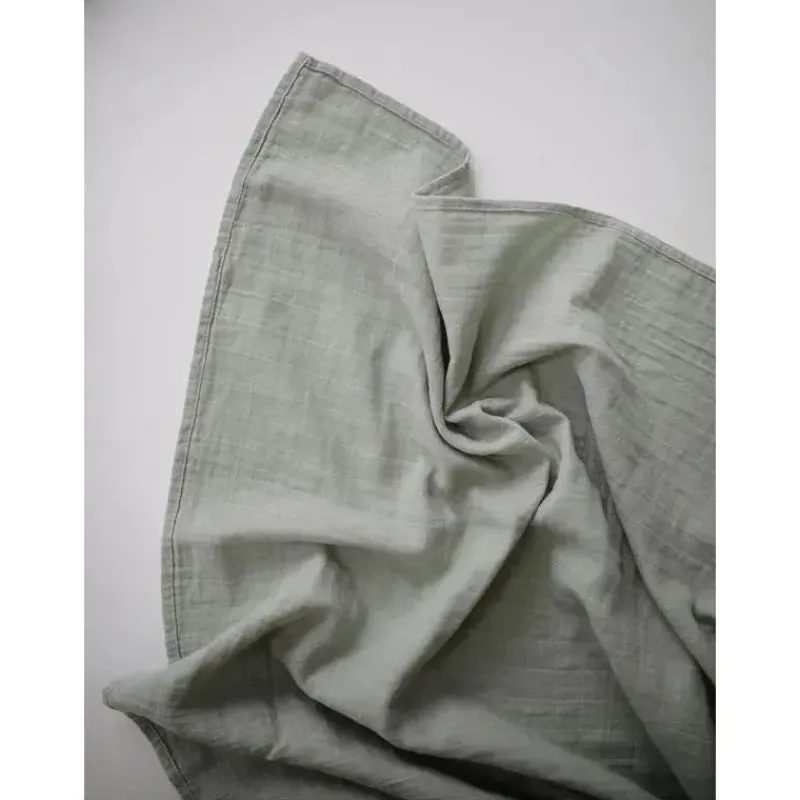 Mushie Swaddles & Wearable Blankets*- Muslin Swaddle Blanket - SAge