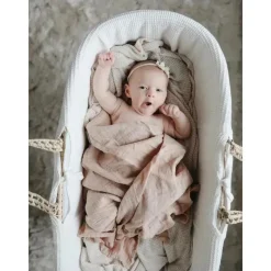 Mushie Swaddles & Wearable Blankets*- Muslin Swaddle Blanket - Natural