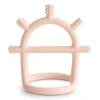 Mushie Rattles & Teethers|Toys For 0-12 Months*- No-Drop Sensory Teether, Blush
