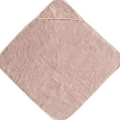 Mushie Baby Bath Towels*- Organic Cotton Baby Hooded Towel, Blush