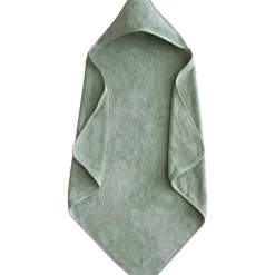 Mushie Baby Bath Towels*- Organic Cotton Baby Hooded Towel, Moss