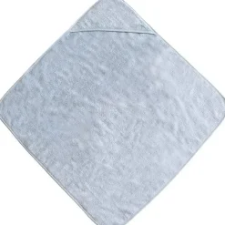 Mushie Baby Bath Towels*- Organic Cotton Baby Hooded Towel, Baby Blue