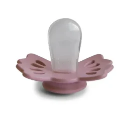 Mushie Gift For Baby|Pacifiers*- 2Pk Cedar/Baby Pink Lucky Symmetrical Silicone Pacifier, 0/6M