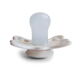 Mushie Gift For Baby|Pacifiers*- 2Pk Cream/Blush Butterfly Anatomical Silicone Pacifier, 0/6M