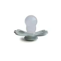 Mushie Gift For Baby|Pacifiers*- 2Pk Lucky Symmetrical Silicone Pacifier, 6/18M, Sage/Silver Gray