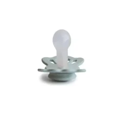 Mushie Gift For Baby|Pacifiers*- 2Pk Lucky Symmetrical Silicone Pacifier, 6/18M, Sage/Silver Gray