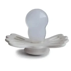Mushie Gift For Baby|Pacifiers*- 2Pk Lucky Symmetrical Silicone Pacifier, Silky Satin/Cream, 6/18M