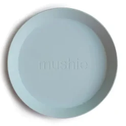 Mushie Plates & Bowls|Dishes, Utensils & Food Containers*- 2Pk Round Dinnerware Plates Set, Powder Blue