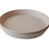 Mushie Plates & Bowls|Dishes, Utensils & Food Containers*- 2Pk Round Dinnerware Plates Set, Vanilla