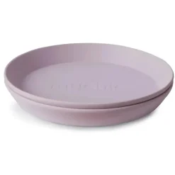 Mushie Plates & Bowls|Dishes, Utensils & Food Containers*- 2Pk Round Dinnerware Plates Set, Soft Lilac
