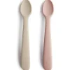 Mushie Utensils & Accessories|Dishes, Utensils & Food Containers*- 2Pk Silicone Feeding Spoons, Blush/Shifting Sand
