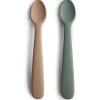 Mushie Utensils & Accessories|Dishes, Utensils & Food Containers*- 2Pk Silicone Feeding Spoons, Dried Thyme/Natural