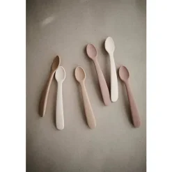 Mushie Utensils & Accessories|Dishes, Utensils & Food Containers*- 2Pk Silicone Feeding Spoons, Dried Thyme/Natural