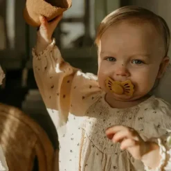 Mushie Gift For Baby|Pacifiers*- 2Pk Slate/Powder Blue Lucky Symmetrical Silicone Pacifier, 0/6M