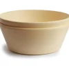Mushie Plates & Bowls|Dishes, Utensils & Food Containers*- Round Bowl Dinnerware Set, Pale Daffodil