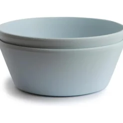 Mushie Plates & Bowls|Dishes, Utensils & Food Containers*- Round Bowl Dinnerware Set, Powder Blue