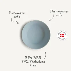 Mushie Plates & Bowls|Dishes, Utensils & Food Containers*- Round Bowl Dinnerware Set, Powder Blue