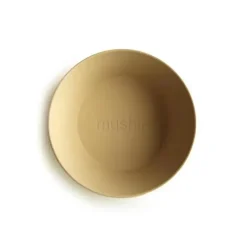 Mushie Plates & Bowls|Dishes, Utensils & Food Containers*- Round Dinnerware Bowl Set Of 2 (Mustard)