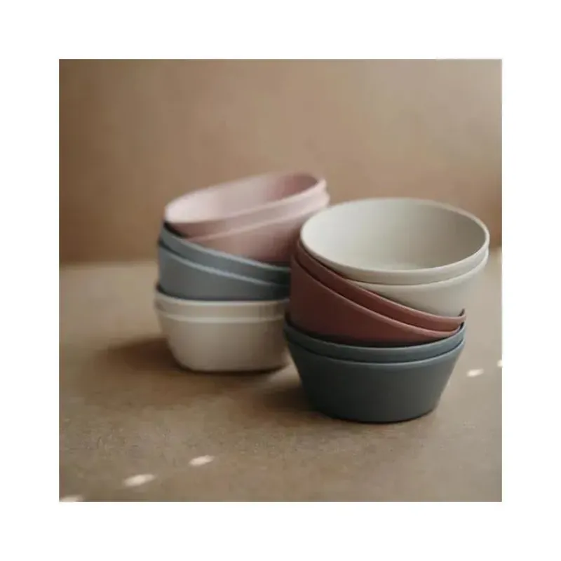 Mushie Plates & Bowls|Dishes, Utensils & Food Containers*- Round Dinnerware Bowl Set Of 2 (Mustard)