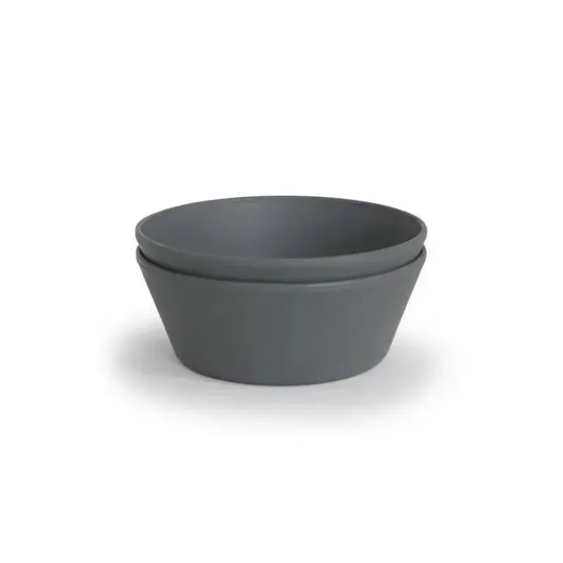 Mushie Plates & Bowls|Dishes, Utensils & Food Containers*- Round Dinnerware Bowl Set Of 2 (Smoke)