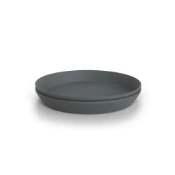 Mushie Plates & Bowls|Dishes, Utensils & Food Containers*- Round Dinnerware Plates Set Of 2 (Smoke)