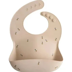 Mushie Gift For Baby|Bibs*- Silicone Baby Bib, Adjustable Fit Waterproof, Bees
