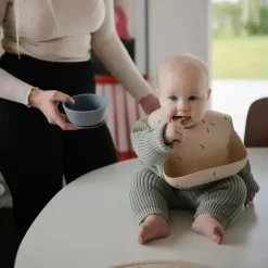 Mushie Gift For Baby|Bibs*- Silicone Baby Bib, Adjustable Fit Waterproof, Bees