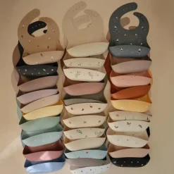 Mushie Gift For Baby|Bibs*- Silicone Baby Bib, Adjustable Fit Waterproof, Bees