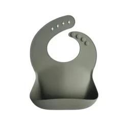 Mushie Gift For Baby|Bibs*- Silicone Baby Bib - Silver Sage